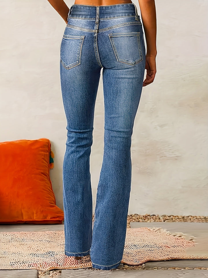 Marylène™ – Jeans a zampa d'elefante a vita alta di tendenza