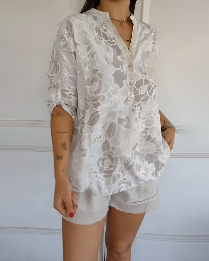 Sandra | Blusa con Stampa Floreale