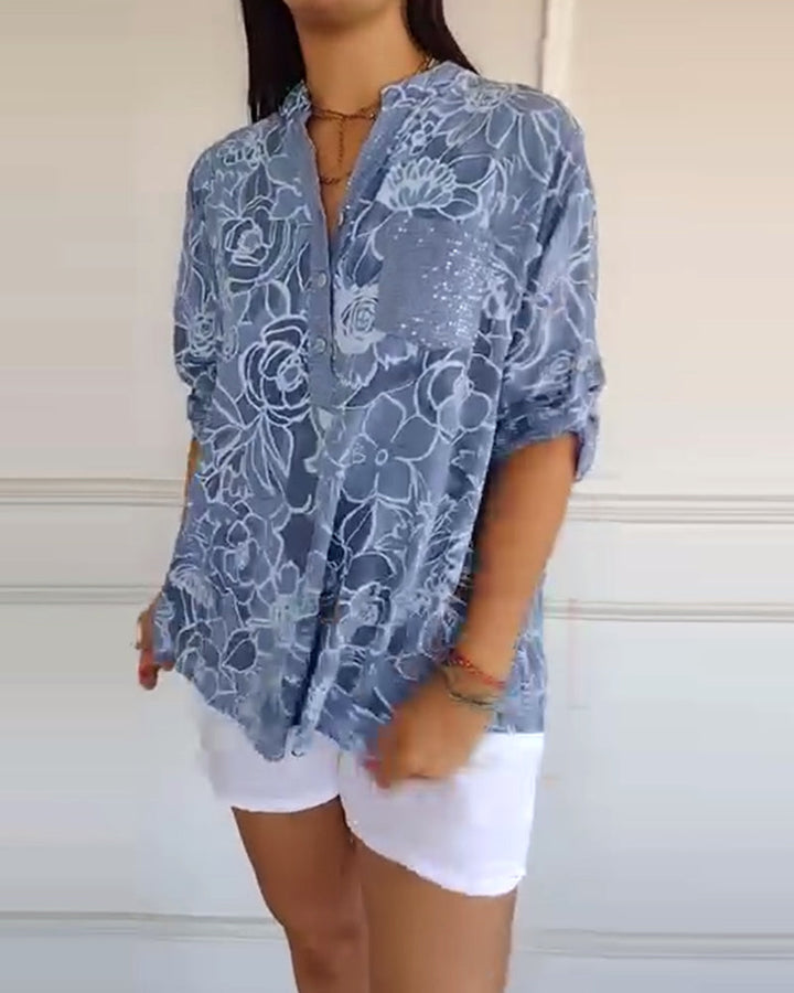 Sandra | Blusa con Stampa Floreale