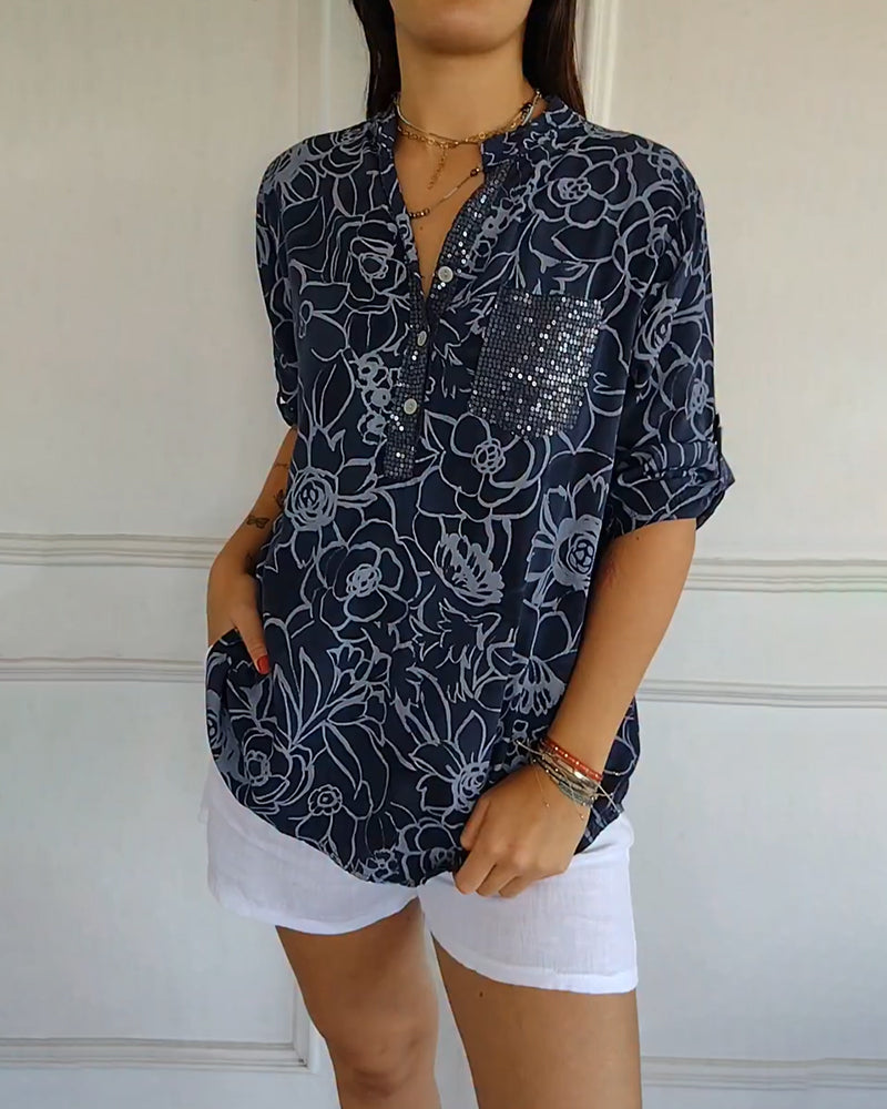 Sandra | Blusa con Stampa Floreale