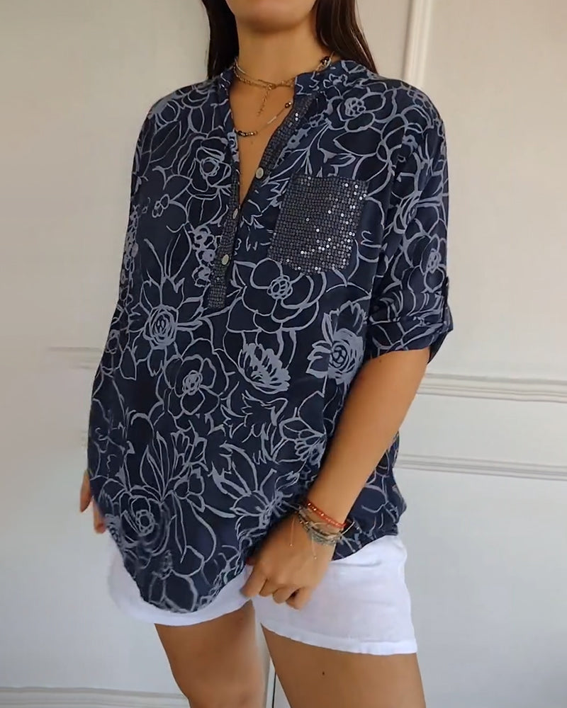 Sandra | Blusa con Stampa Floreale