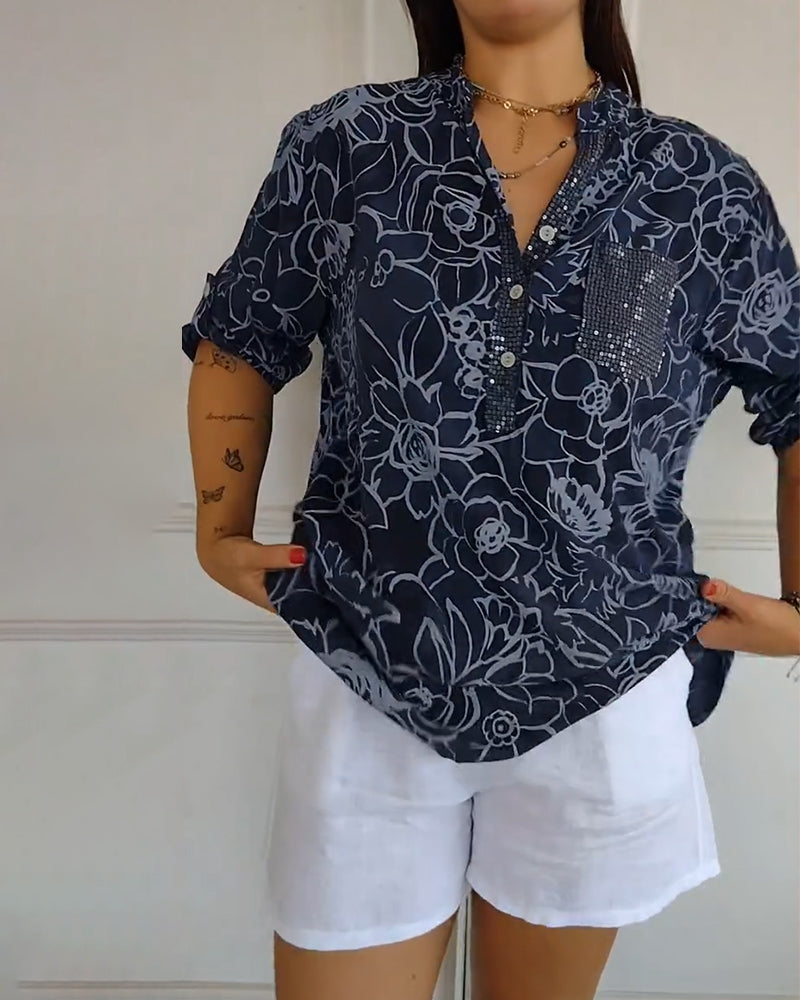 Sandra | Blusa con Stampa Floreale