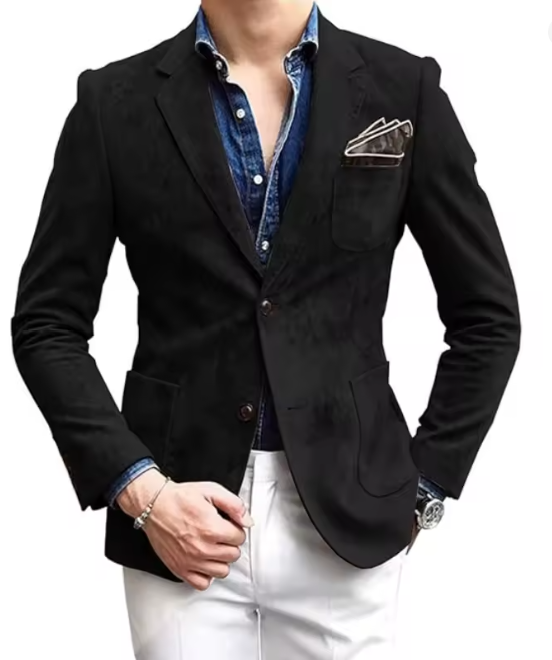 Gianni™ | Blazer elegante in velluto premium