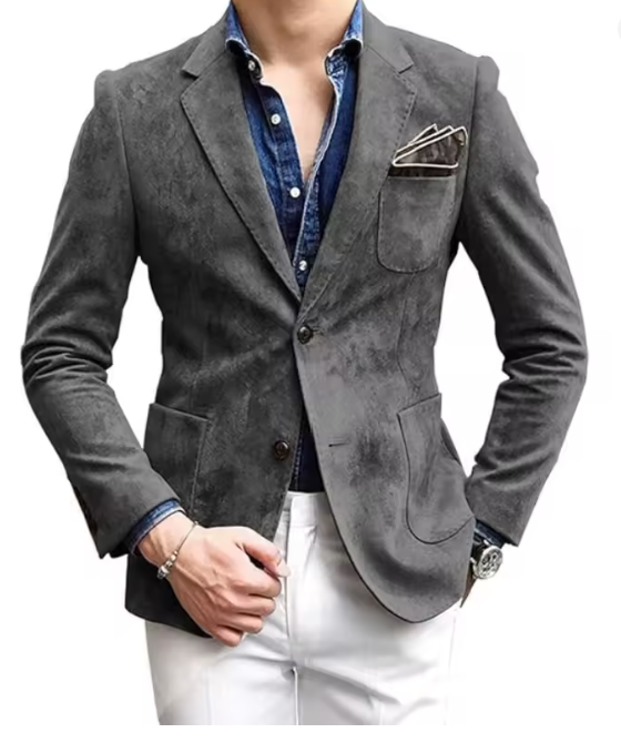 Gianni™ | Blazer elegante in velluto premium