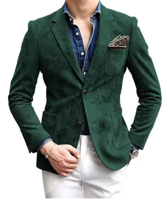 Gianni™ | Blazer elegante in velluto premium