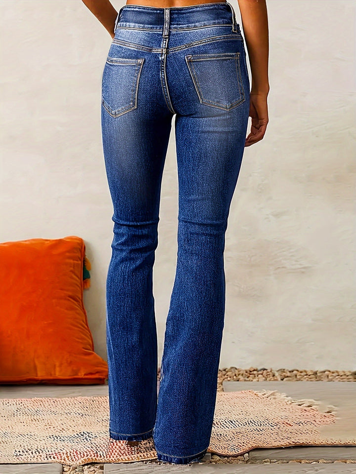 Marylène™ – Jeans a zampa d'elefante a vita alta di tendenza